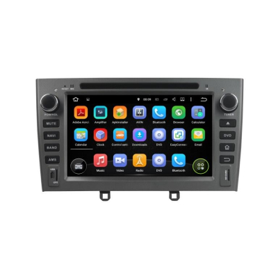 Штатная автомагнитола Android 10 Carmedia KD-7604-g-P30 для Peugeot 408 2012+, 308 2008-2014, RCZ 2010-2015 (серый)