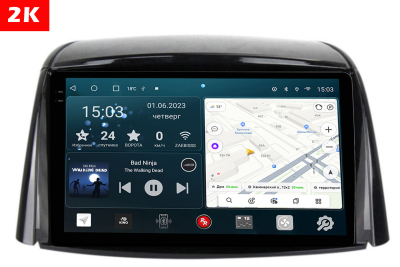 Автомагнитола штатная с 2K экраном Redpower 75261 на Android 10 для Renault Koleos 1-поколение (10.2007-06.2016)