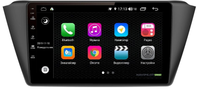 Штатное головное устройство Skoda Fabia (2015-), Karoq, Kodiaq (2017-) 10 дюймов на Android 10 NaviPilot NPD10L-WTG-SK2002-10