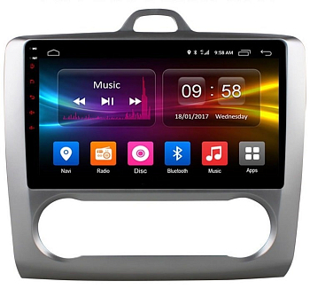 Штатная магнитола для Ford Focus II 2004-2011 с кондиционером на Android 10, DSP, HDMI, Интерьерная подсветка - Carmedia OL-9201-M-D