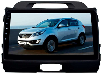 Штатная магнитола для Kia Sportage 2010-2015 LeTrun 2907-3150 9 дюймов (крутилки) NS 2+16 Gb MTK-L Android 10.x DSP ++