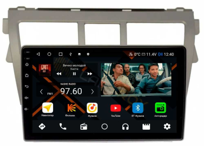 Штатная магнитола Toyota Belta 2005-2012, Yaris Sedan 2006+, Vios 2007+ на Android 11, DSP, 4G, IPS / QLED 2K, Carplay - Cardrox CD-4839