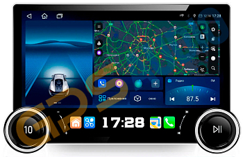 Штатная магнитола для Mitsubishi Pajero IV 2006-2020 (V97, V93) на Android 12, с крутилками 10 / 11 дюймов QLED 2K - Carmedia OL-9566+KP-DKN