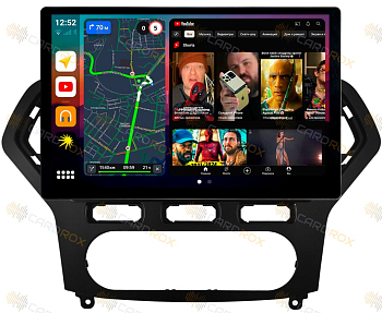 Штатная магнитола Ford Mondeo 4 2007-2010 дорестайл (кондиционер), черная на Android 10, DSP, 4G, IPS, Carplay - Cardrox CD-4893-13 (11-13 дюймов)