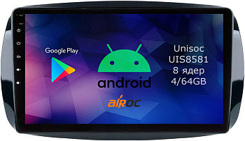 Штатная магнитола для Smart Fortwo 3, Forfour 2, 2014-2022 на Android 14 - Airoc RMN-2509