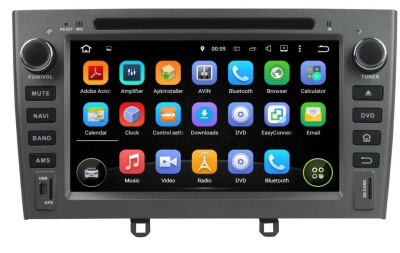 Штатная автомагнитола Peugeot 408 2012+, 308 2008-2014, RCZ 2010-2015 серый Carmedia XN-7604g-P6 Android 10 DSP