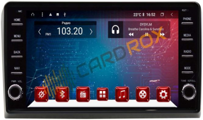 Головное устройство на Android 10 для Toyota Hiace 2010+ CARDROX FD-4464-TS10-4-64 с кнопками и DSP процессором