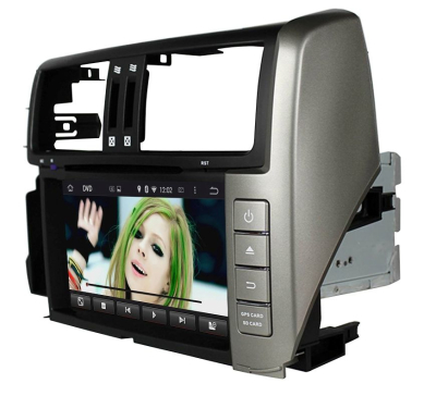 Штатное головное устройство для Toyota LC Prado 150 2009-2013 на Android 9.0 Carmedia KD-8015-P5 серебро
