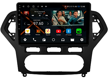 Штатная магнитола Ford Mondeo 4 2007-2010 дорестайл (кондиционер), черная на Android 11 - Cardrox CD-4893M