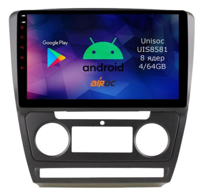Штатная магнитола для Skoda Octavia A5 black на Android 14 - Airoc RMN-3202B