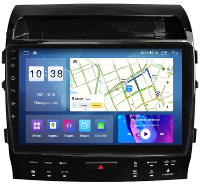 Магнитола для Toyota Land Cruiser 200 2008-2015 (вместо штатного экрана) на Android 11, 4G, Carplay - Parafar PF381High-UHD