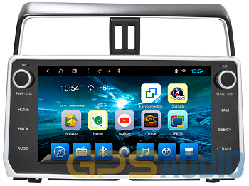 Штатное головное устройство Toyota Land Cruiser Prado 150 2017+ на Android 8.1 CARMEDIA KR-1104-T8 Штатное головное устройство Toyota Land Cruiser Prado 150 2017+ на Android 8.1 CARMEDIA KR-1104-T8