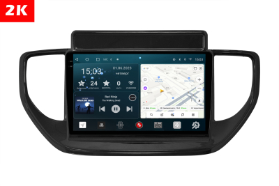 Автомагнитола штатная с 2K экраном RedPower 71267 Slim на Android 10 для Hyundai Solaris рестайлинг 2 поколение (02.2020 - н.в.)