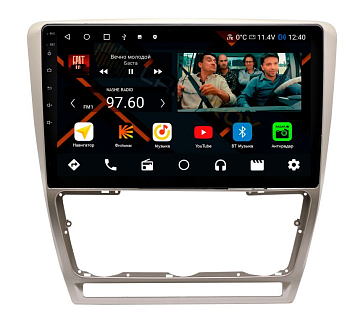 Штатная магнитола Skoda Octavia A5 2005-2013 серый (10 дюймов) на Android 11 - Cardrox CD-4035M-G