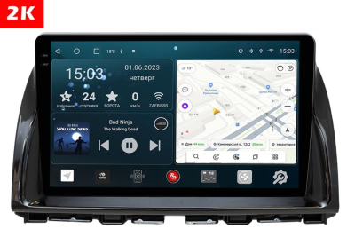 Автомагнитола штатная с 2K экраном RedPower 71112 Slim на Android 10 для Mazda CX-5 2011-2014