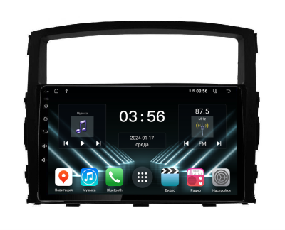 Штатная магнитола для Mitsubishi Pajero 2006-2012 на Android 13 - FarCar (D/DX1009M)