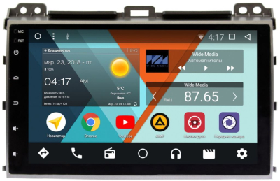 Штатная автомагнитола Wide Media WM-VS9A107NB-1/16 для Toyota Land Cruiser Prado, Lexus GX 2002-2009 на Android 7.1