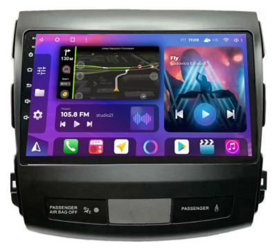 Штатная магнитола для Mitsubishi Outlander XL (2006-2012), Peugeot 4007 (2007+), C-Crosser (2007-2012) на Android 13, QLED/2K, 4G - FarCar S500 Plus (056M)