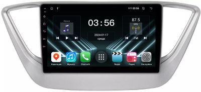 Штатная магнитола для Hyundai Solaris 2017-2020 на Android 13 - FarCar (D/DX766M серебро)