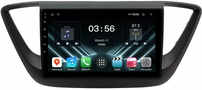 Штатная магнитола для Hyundai Solaris 2017-2020 на Android 13 - FarCar (D/DX766M черная)