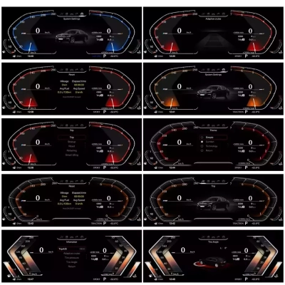 Цифровая панель приборов для BMW F10/F18/F02/F25/F15/F16 (F кузов) 5/6/7 серия и X3/X4/X5/X6 - Carmedia NH-LCD-B01