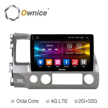 Штатная магнитола Ownice C500+ S1647P для Honda Civic 8 (Android 6.0)