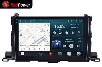 Автомагнитола штатная с 2K экраном RedPower 71184 Slim на Android 10 для Toyota Highlander 2014+
