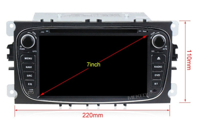 Магнитола для Ford Focus II, Mondeo, S-MAX, Galaxy, Tourneo, Transit Connect серебро на Android 10 - Carmedia MKD-7028S-P30