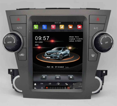 Магнитола Tesla для Toyota Highlander U40 2007-2013 на Android 12 - Carmedia EW-9725+KP-97-6128-TS10