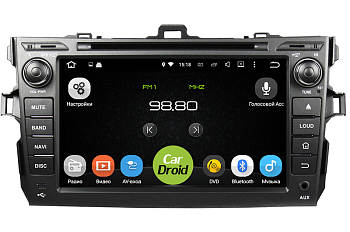 Штатная магнитола Roximo CarDroid RD-1104D для Toyota Corolla E150 2006-2013 (Android 9.0) DSP