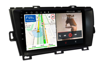 Штатная магнитола Toyota Prius 30 2009-2015, правый руль, черная на Android 11 - Cardrox CD-4139M-RB
