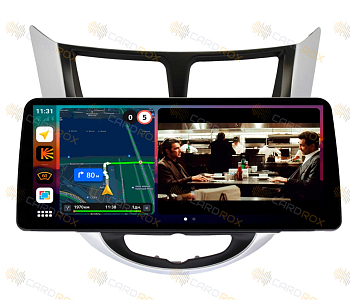 Штатная магнитола Hyundai Solaris 2011-2016 на Android 10, DSP, 4G, IPS, Carplay - Cardrox CD-4484-12 (12 дюймов)