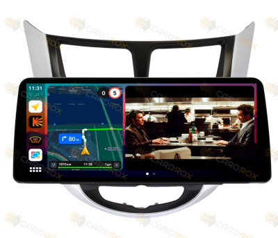 Штатная магнитола Hyundai Solaris 2011-2016 на Android 10, DSP, 4G, IPS, Carplay - Cardrox CD-4484-12 (12 дюймов)
