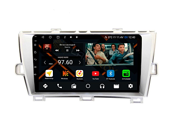 Штатная магнитола Toyota Prius 30 2009-2015, левый руль, серебро на Android 11, DSP, 4G, IPS / QLED 2K, Carplay - Cardrox CD-4139-LS