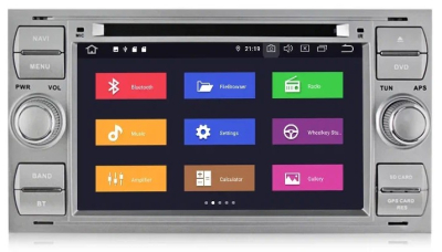 Магнитола для Ford (Серебро): Focus 2 2005-2007, Transit 2006-2015, C-Max 2003-2010, Fusion 2005-2012 (230х120мм) на Android 10 - Carmedia MKD-7031S-P6