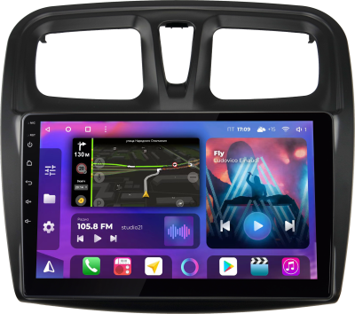 Штатная магнитола для Renault Logan 2, Sandero 2014+ на Android 13, QLED/2K, 4G - FarCar S500 Plus (3051-9M)