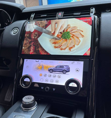 Монитор 13,3" Land Rover Discovery 5 2017-2020 экран 13.3" + панель климата (вместо заводского экрана 10.25 с кнопкой OPEN) на Android 11 - Radiola RDL-1755 High