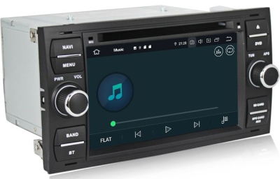 Штатное головное устройство Ford: Focus 2 2005-2007, Transit 2006-2015, C-Max 2003-2010, Fusion 2005-2012 (230х120мм) черный на Android 10 Carmedia MKD-F745B-P4N