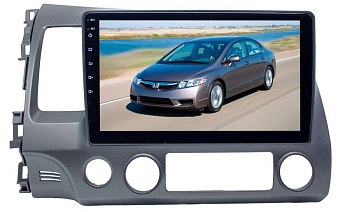 Магнитола Honda Civic 2007-2011 левый руль LeTrun 3207-4217 9 дюймов VT Android 10.x MTK-L 2+16 Gb ASP