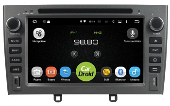 Штатная магнитола Roximo CarDroid RD-2901DG для Peugeot 308, 408 серый (Android 9.0) DSP