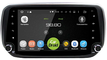 Штатная магнитола CarDroid RD-2029D для Hyundai SantaFe 4, 2018 (Android 8.0) DSP