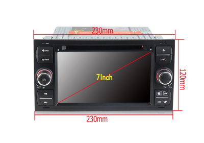 Штатное головное устройство Черная для Ford Focus 2 2005-2007, Transit 2006-2015, C-Max 2003-2010, Fusion 2005-2012 (230х120мм) на Android 10 Carmedia MKD-F745B-P6N