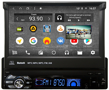 Универсальная автомагнитола 1DIN на Android 7.1.1 Prafar PF1001K