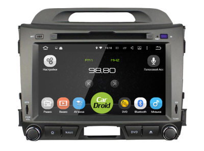 Штатная магнитола Roximo CarDroid RD-2311D для Kia Sportage 3 8 дюймов (Android 9.0) DSP