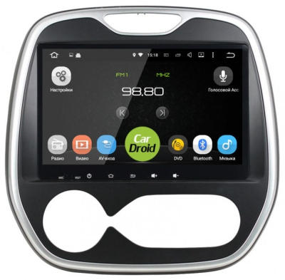 Штатная магнитола CarDroid RD-3004A для Renault Kaptur (Android 8.0)