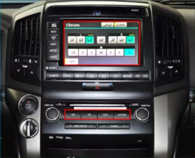 Штатная магнитола Toyota Land Cruiser 200 2007-2009 (для высоких комплектаций со штатной навигацией и круговым обзором) на Android 12 - Radiola RDL-LC200H 07-15 New (A)