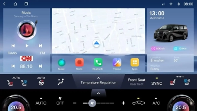 Магнитола для Toyota Alphard 2015-2019 (цвет бежевый) на Android 12 - Carmedia ZH-T1401BG