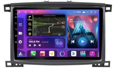Штатная магнитола для Toyota Land Cruiser 100 2002-2007 климат, цвет серебро на Android 13, QLED/2K, 4G - FarCar S500 Plus (457/1166M климат. серебро)