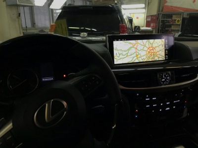 Навигационный блок для Lexus LX570/LX450d 2015-2022 (заводской джойстик в виде мыши и экран 12.3") на Android 10 - Radiola RDL-LEX-H