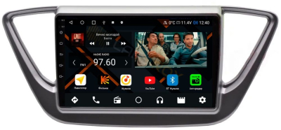 Штатная магнитола Hyundai Solaris 2 2017-2020 черный матовый на Android 11 - Cardrox CD-4667M